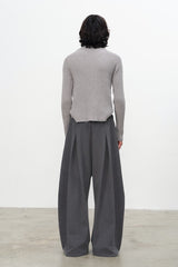 Reversible Pleated Drop Crotch Pants