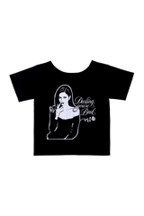 スモーキングローズTシャツ #ブラック
