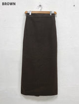 WOOL SOFT LONG SKIRT (4COLOR)
