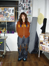 [Hand-Made「005」] Origami Pants_Denim&Brown