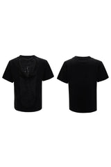 Cutout V-Neck Boxy Tee