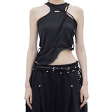 WAVE STRAP SLEEVELESS_BLACK