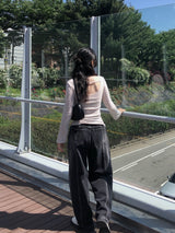 バックレスボートネックニットウェア