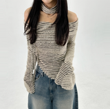 (CHOKER + SLEEK + BOW SET🐯HIGH QUALITY🐯) BABY RYAN OFF-ANGORA CHOKER KNIT