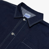 reverse terry pocket denim shortsleeve shirt_blue