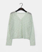 Flan Summer See-through Dot Cardigan