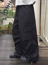 ケロ フリル ワイド バンディング ピンタック カーゴ パンツ