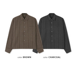 [F/W] Modern stripe crop shirts(2color)
