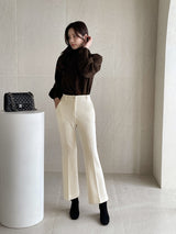 Colb Puff Shirring Button Polar Knit