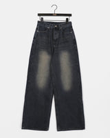 Dinty Back Pocket Wide Denim Pants