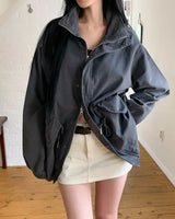 Bund Washed Field Long Field Jacket