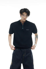 テクスチャードニットメッシュTシャツ
