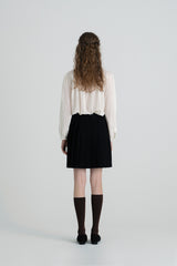 Ron pleats skirt_black