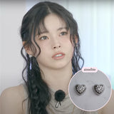 スーパーノヴァ ハート ピアス - シルバーカラー