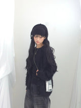 strap knit beanie