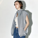 Two way nylon jumper Gray
