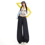 Paris Buckle High-Waist Barrel Denim Jeans