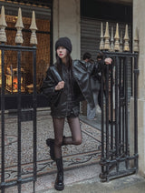Villa Hand Washing Leather Biker Jacket