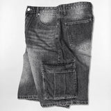 Basic Washing Bermuda Cargo Denim Pants - 3COLOR