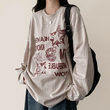オッドビンテージプリンティドボクシー長袖Tシャツ