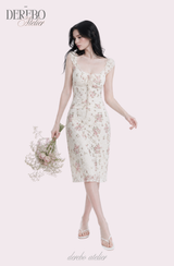 アンティーク フローラル パフューム スカート 2点セット (blouse+skirt set)