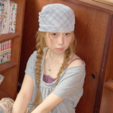 glitter check pattern scarf purple
