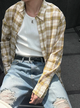 [S/S] ルーズフィットチェックシャツ(3color)