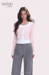 Dodo baby color cardigan layered top