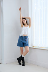 HALF DENIM SHORTS