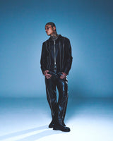 DENIM LINE ZIPPER JACKET (BLACK)