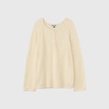 シースルーヘンリーネックプルオーバー [CREAM]