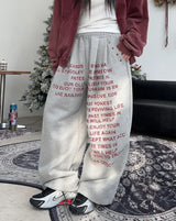 Crew lettering brushed pants