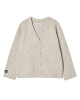 25FW V NECK SOLID CARDIGAN BEIGE