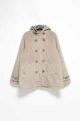 hood wool double coat(2colors)