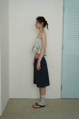 Tie satin blouse_mint