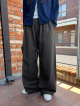 26SS★ [BAONHAUS]ティンダーコットンワイドバンディングフラワーパンツ