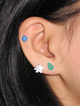 3, 4, 5mm ボールピアス (ブルー)
