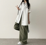 Roa Baslock Nylon Cargo Wide Pants