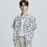 coconut hawaiian paisley half shirt white
