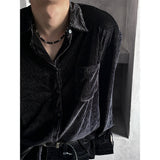 [F/W] ベルベットストライプシャツ(2color)