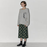 Loose drop label knit Mint