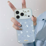 ウィンタースノーマンスノーフレークマットiPhoneケース