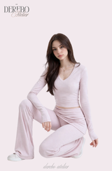 Mully Pink V-Neck Training Set-up (pants)
