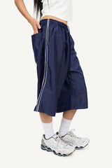 Nylon Track Bermuda Pants