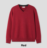 [wool80%] コップウールレイヤードVネックニット
