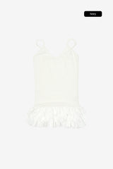 Leaf frill layered top