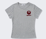 ストレッチコットンスリムショートスリーブTシャツ エイトボールメランジ