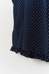 (W) Union Dot Collar Top