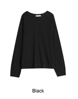 レト リネン Vネック サマー ニット