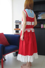 Red rose vest skirt